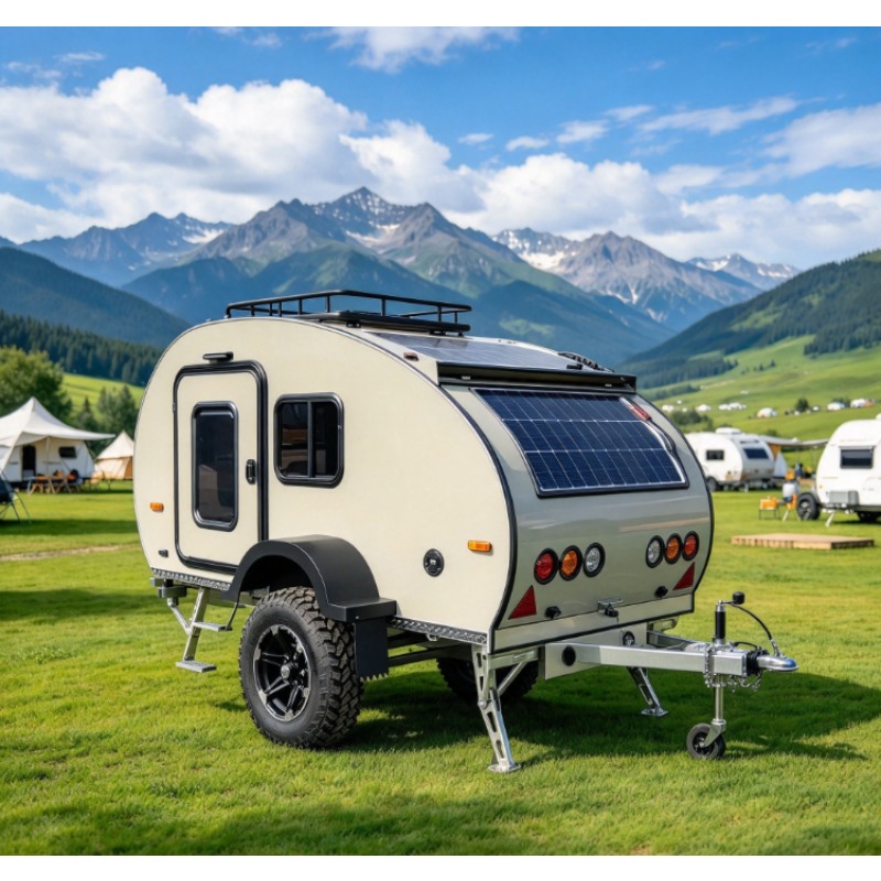 Camper Trailer Roof Rack - مقطورة سفر على شكل قطرة ماء،