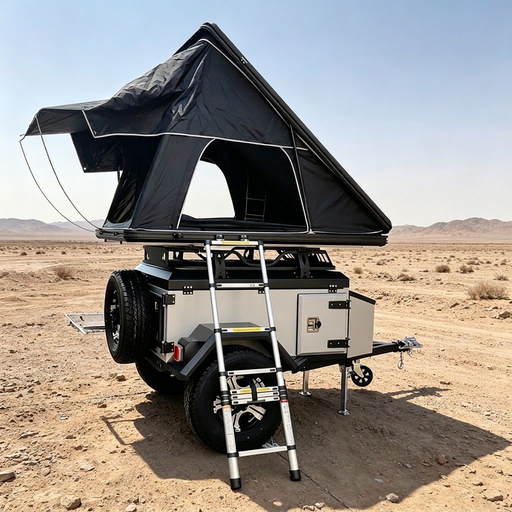 Camper Trailer Suspension Independent - مقطورة تخييم قابلة للطي للطرق الوعرة