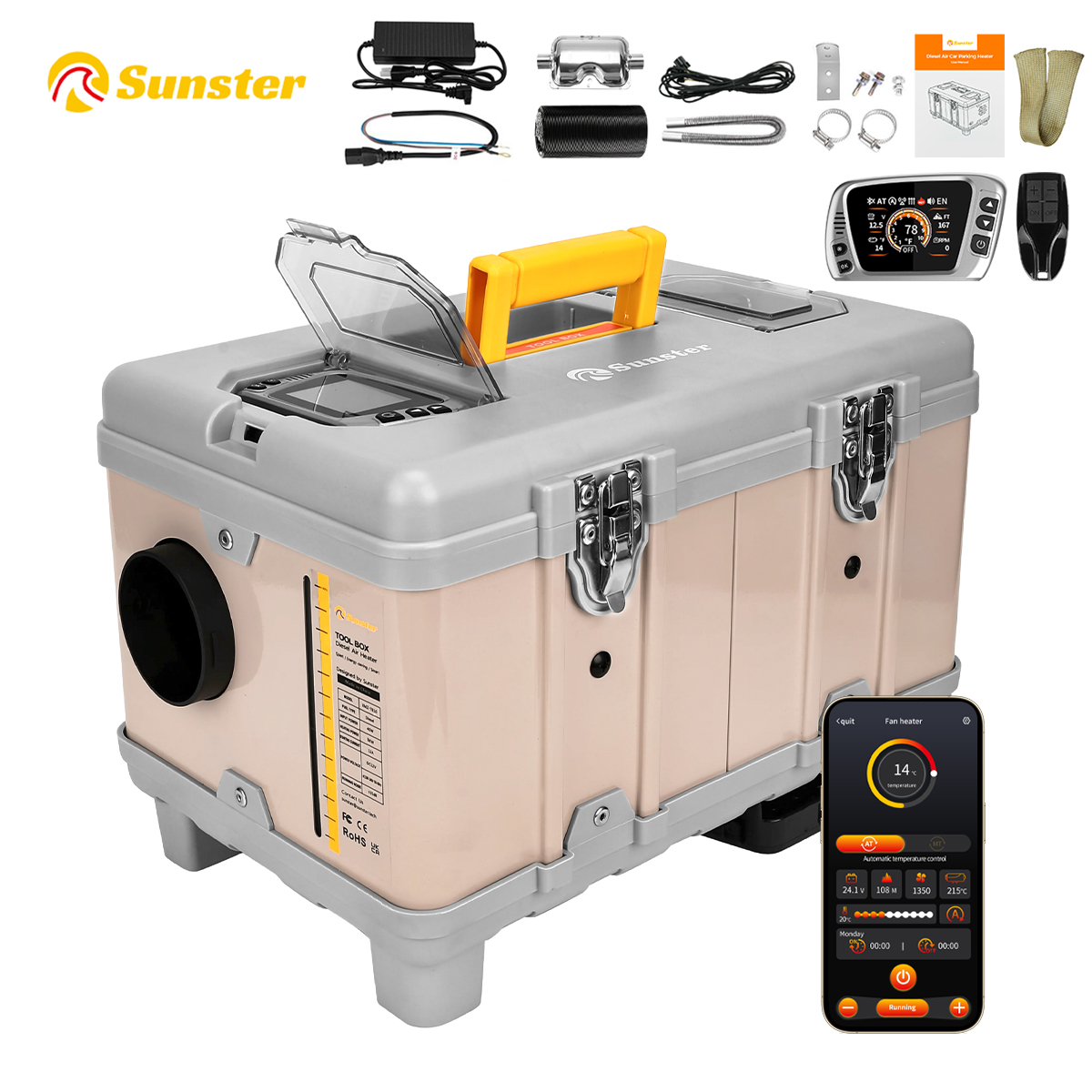 Rv Diesel Heater 12V - سونستر 8 كيلو واط 12 فولت/110-240