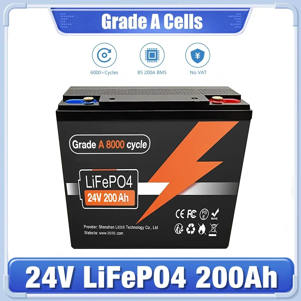 Rv Lithium Battery 200Ah - بطارية ليثيوم فوسفات الحديد 24 فولت،