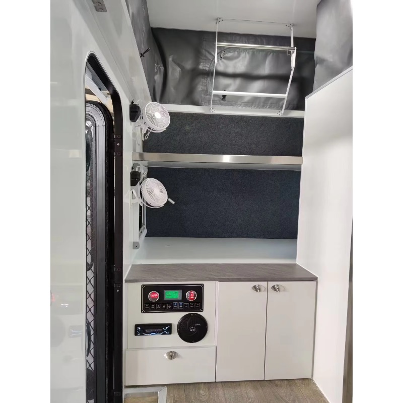 Camper Trailer Kitchen Slide - مقطورة تخييم مدمجة KE5 Pop Top