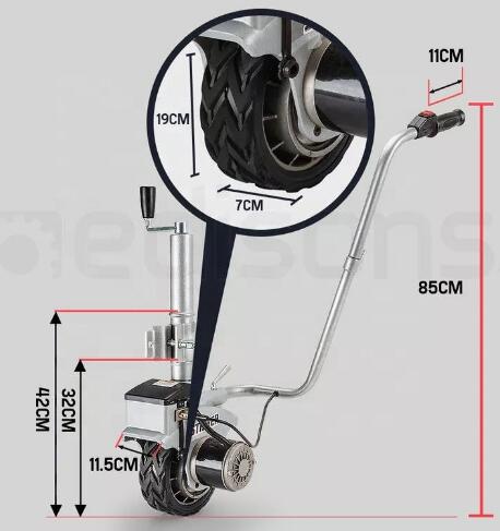 عجلة دفع، 12 فولت 350 واط، للك - مراجعة Camper Trailer Jockey Wheel وسعره