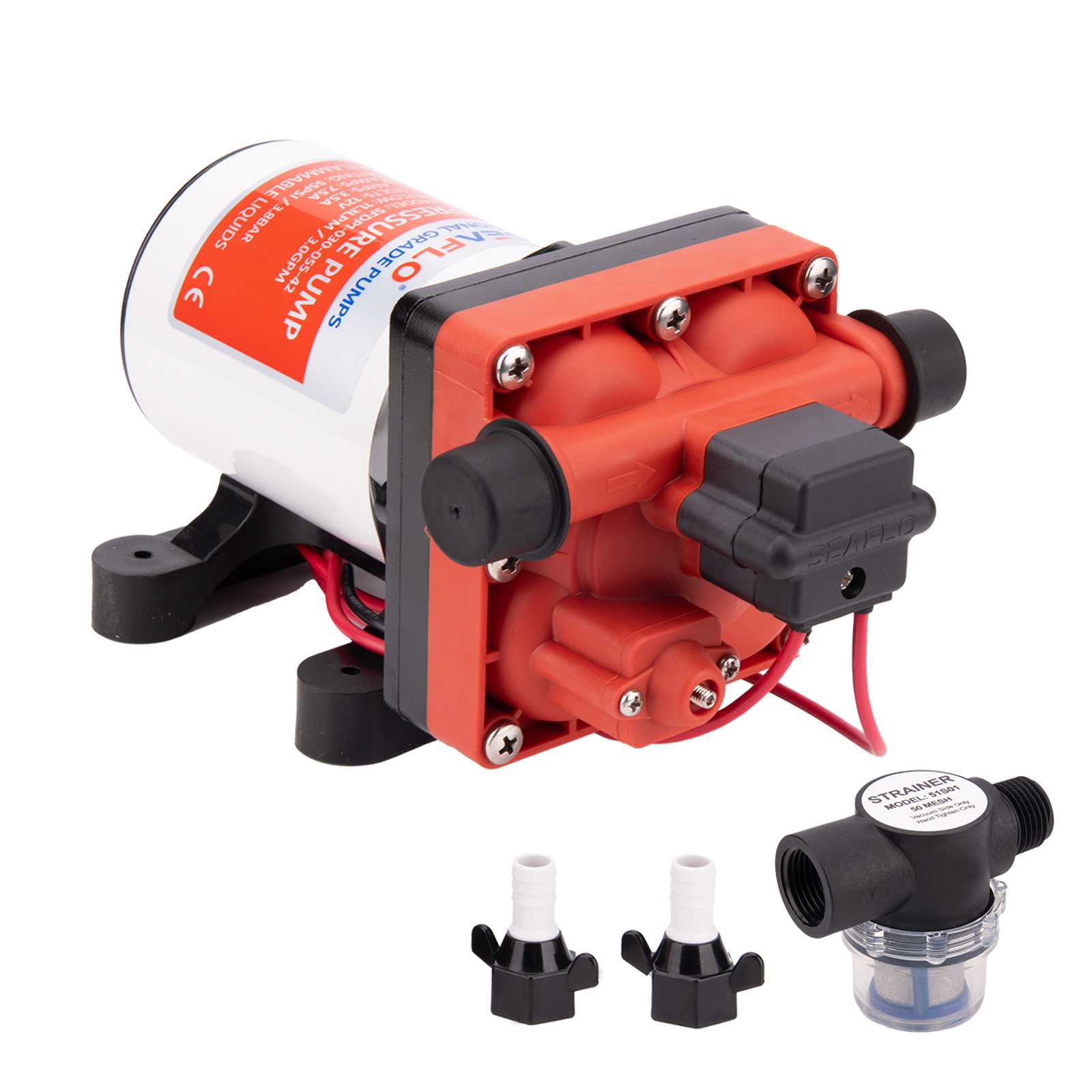 12 فولت البحرية الذاتي فتيلة م - مراجعة Rv Water Pump 12V 55Psi وسعره