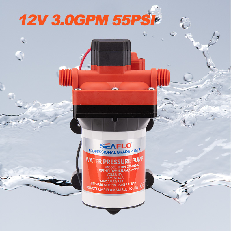 12 فولت البحرية الذاتي فتيلة م - مراجعة Rv Water Pump 12V 55Psi وسعره