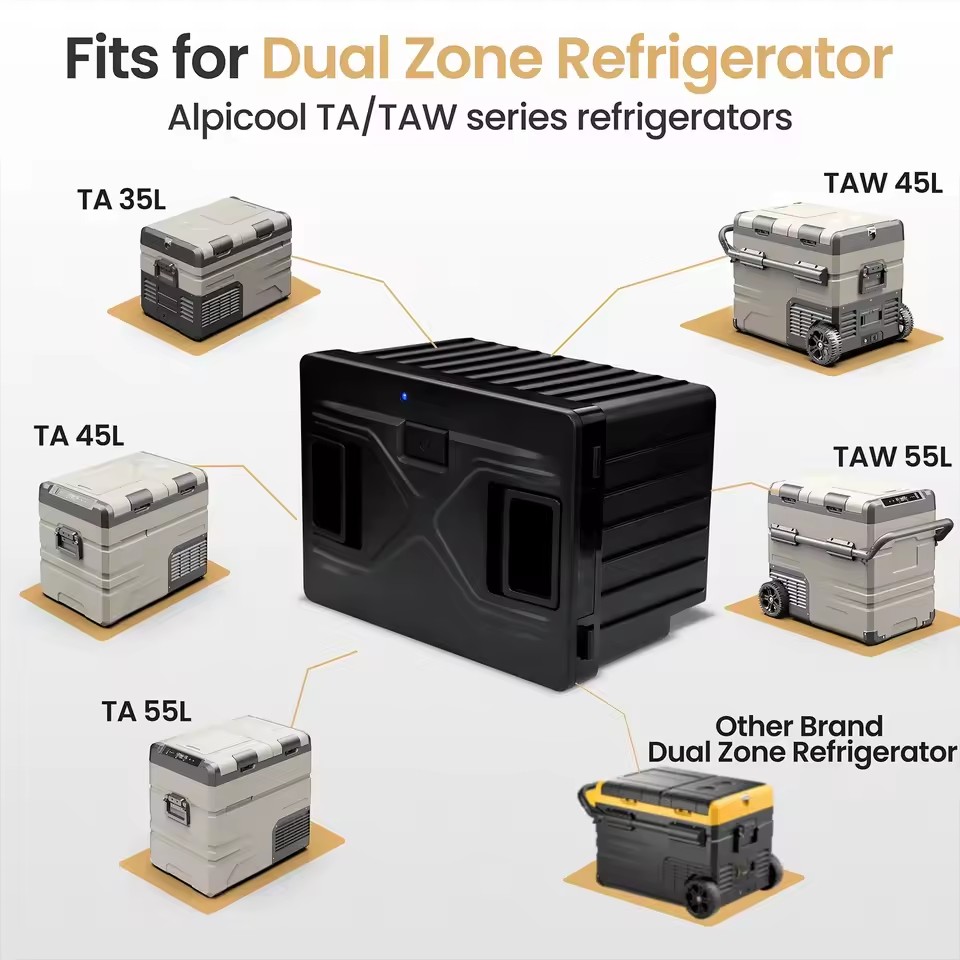 ثلاجة السيارة من ألبكول مزودة  - مراجعة 12V Fridge Freezer Rv وسعره