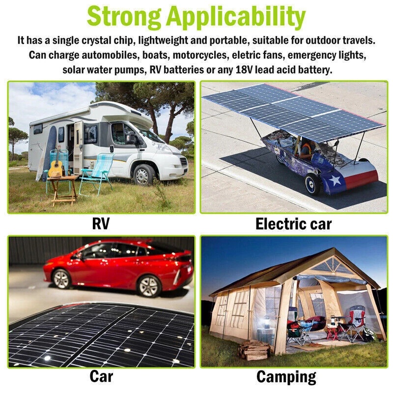 طقم ألواح شمسية شبه مرنة بقدرة - مراجعة Rv Solar Panel Kit 400W وسعره