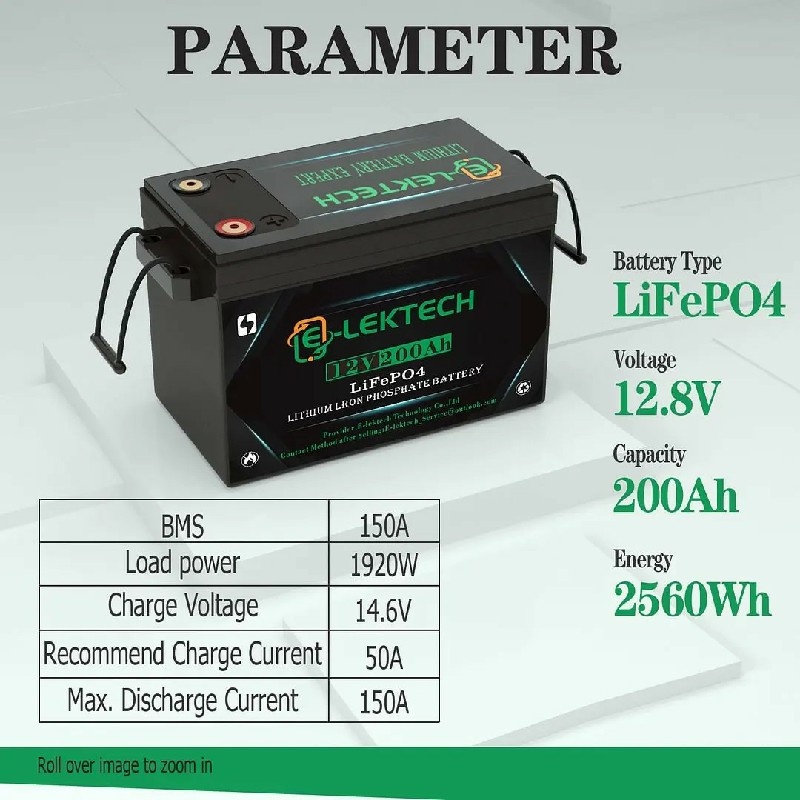 بطارية ليثيوم LiFePO4 بجهد 12  - مراجعة Rv Lithium Battery 200Ah وسعره