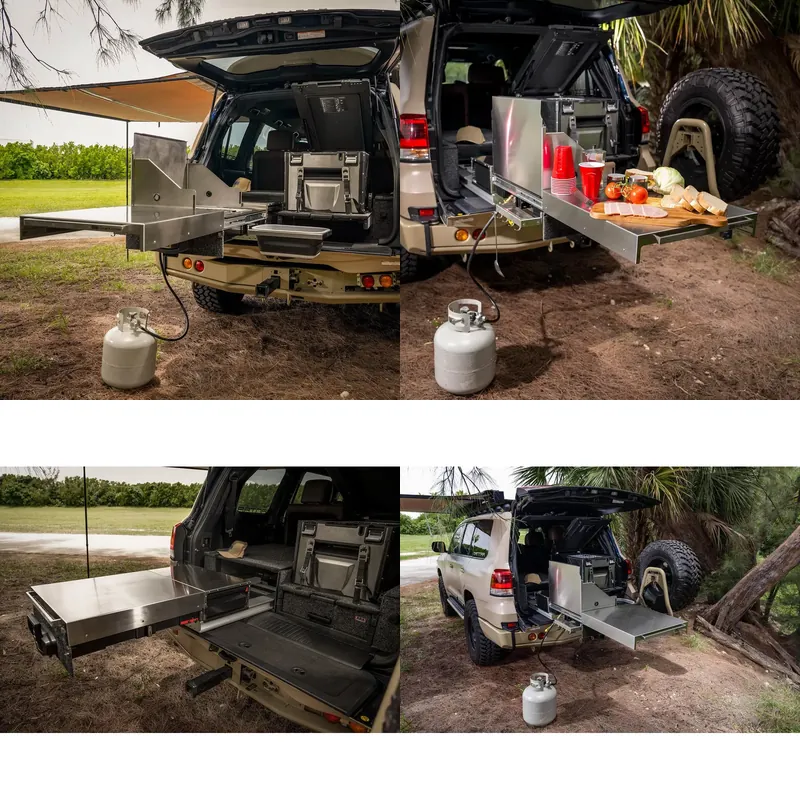 رف سحب من الفولاذ المقاوم للصد - مراجعة Camper Trailer Kitchen Slide وسعره