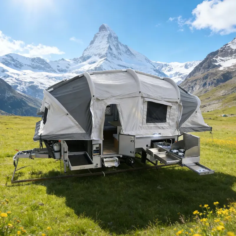 مقطورة تخييم قماشية قابلة للنف - مراجعة Off Road Camper Trailer Tent وسعره