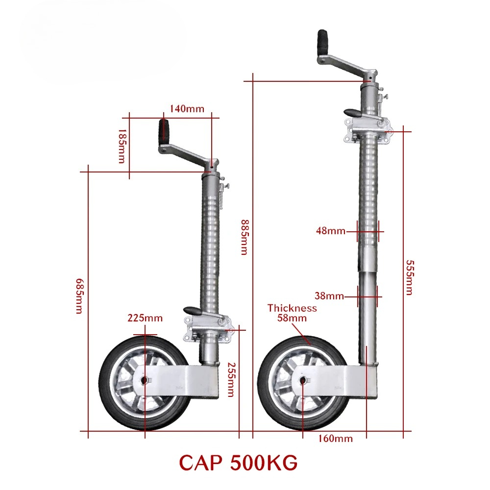 عجلة تثبيت مقطورة شديدة التحمل - مراجعة Camper Trailer Jockey Wheel وسعره