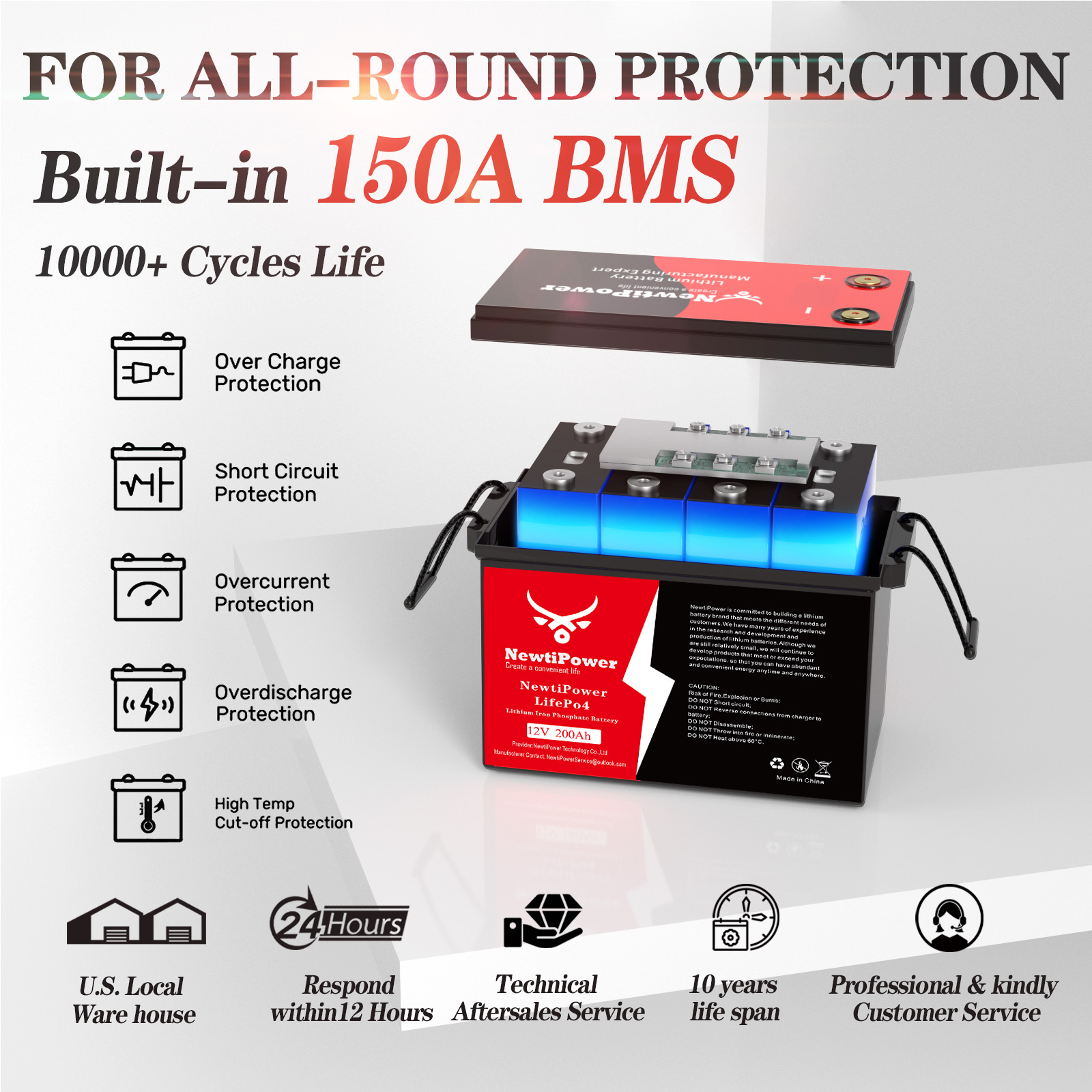 نيوتي باور بطارية ليثيوم فوسفا - مراجعة Rv Lithium Battery 200Ah وسعره