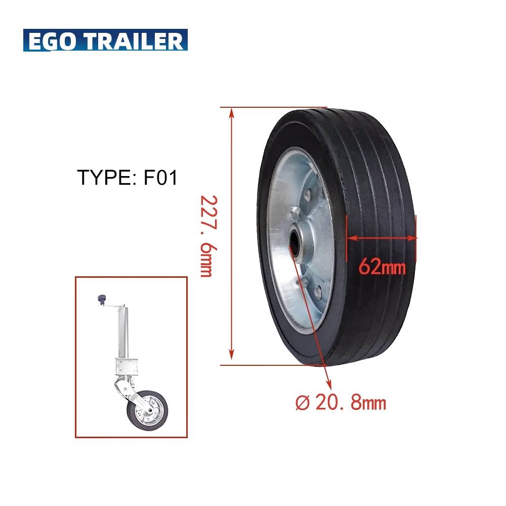 عجلة احتياطية بديلة للمقطورة ، - مراجعة Camper Trailer Jockey Wheel وسعره