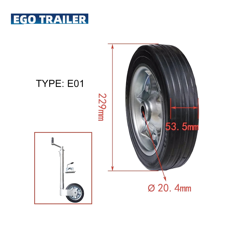 عجلة احتياطية بديلة للمقطورة ، - مراجعة Camper Trailer Jockey Wheel وسعره