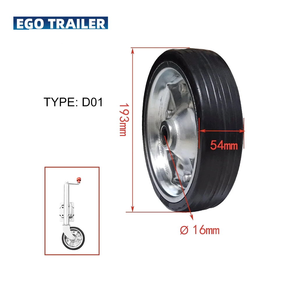 عجلة احتياطية بديلة للمقطورة ، - مراجعة Camper Trailer Jockey Wheel وسعره