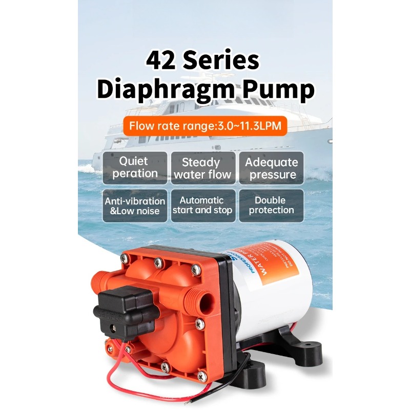 مضخة مياه ذات غشاء من سلسلة Se - مراجعة Rv Water Pump 12V 55Psi وسعره