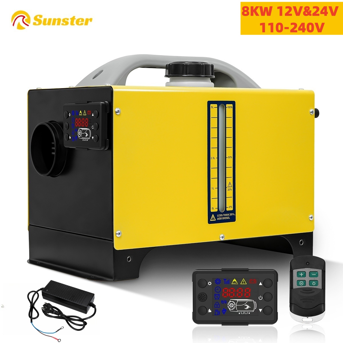 سخان هواء ديزل محمول 8 كيلو وا - مراجعة Rv Diesel Heater 12V وسعره