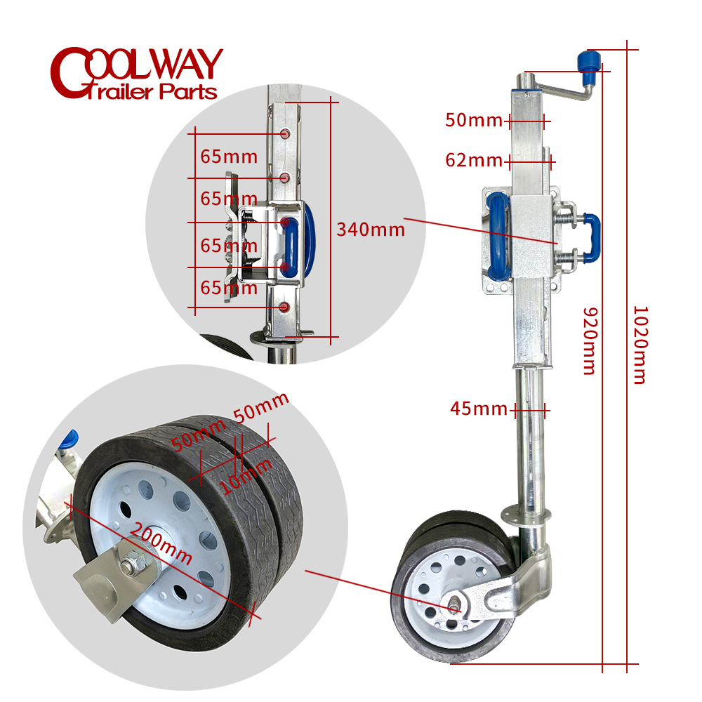 عجلة شدادة مزدوجة سوينغ أب مقط - مراجعة Camper Trailer Jockey Wheel وسعره