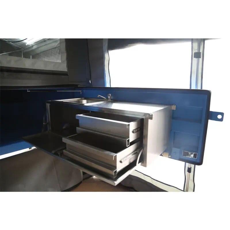 مطبخ كهربائي متعدد الوظائف قاب - مراجعة Camper Trailer Kitchen Slide وسعره