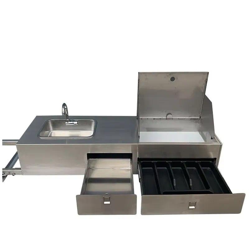 مطبخ كهربائي متعدد الوظائف قاب - مراجعة Camper Trailer Kitchen Slide وسعره