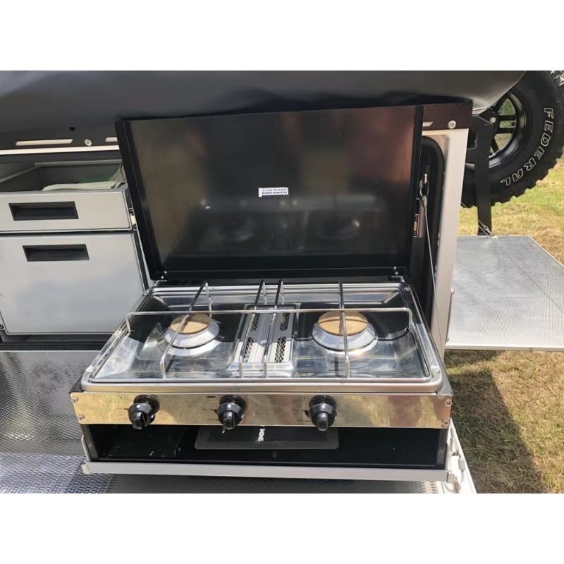 مقطورة تخييم فاخرة متعددة الاس - مراجعة Camper Trailer Kitchen Slide وسعره
