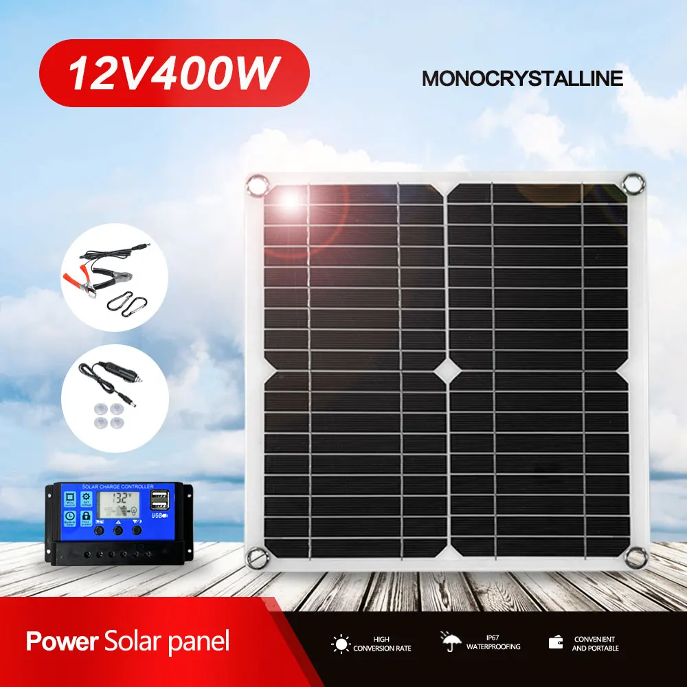 مجموعة شاحن بطارية شمسية بقدرة - مراجعة Rv Solar Panel Kit 400W وسعره