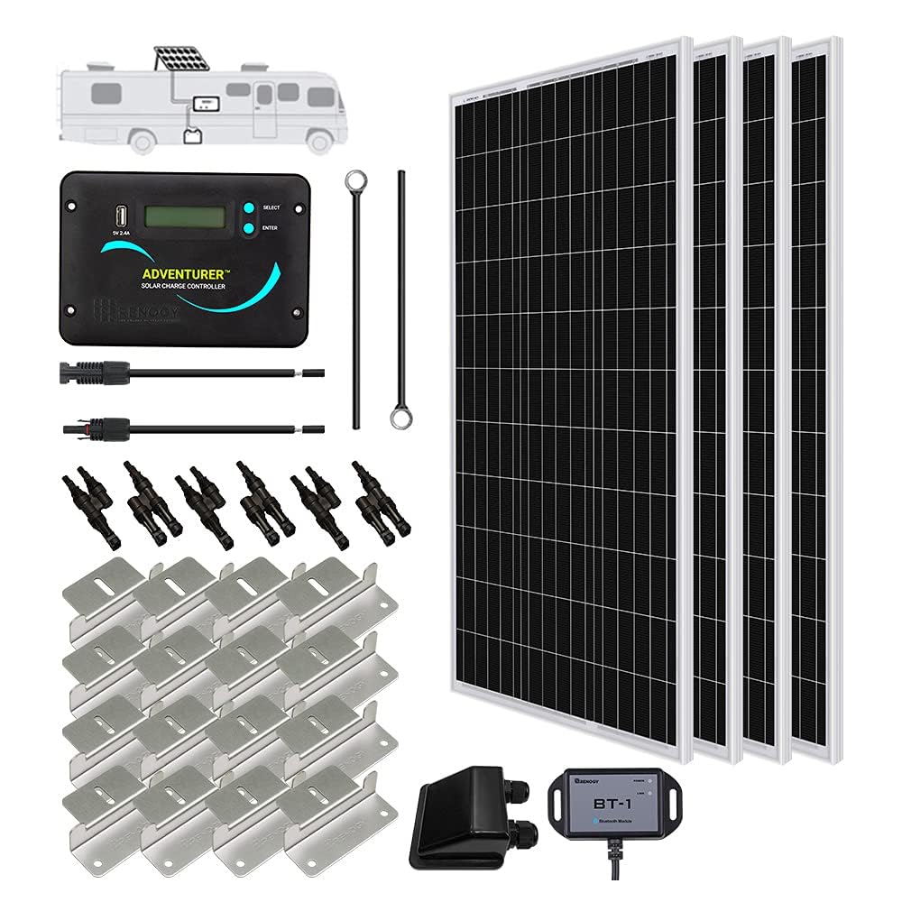 مجموعة ألواح الطاقة الشمسية Re - مراجعة Rv Solar Panel Kit 400W وسعره