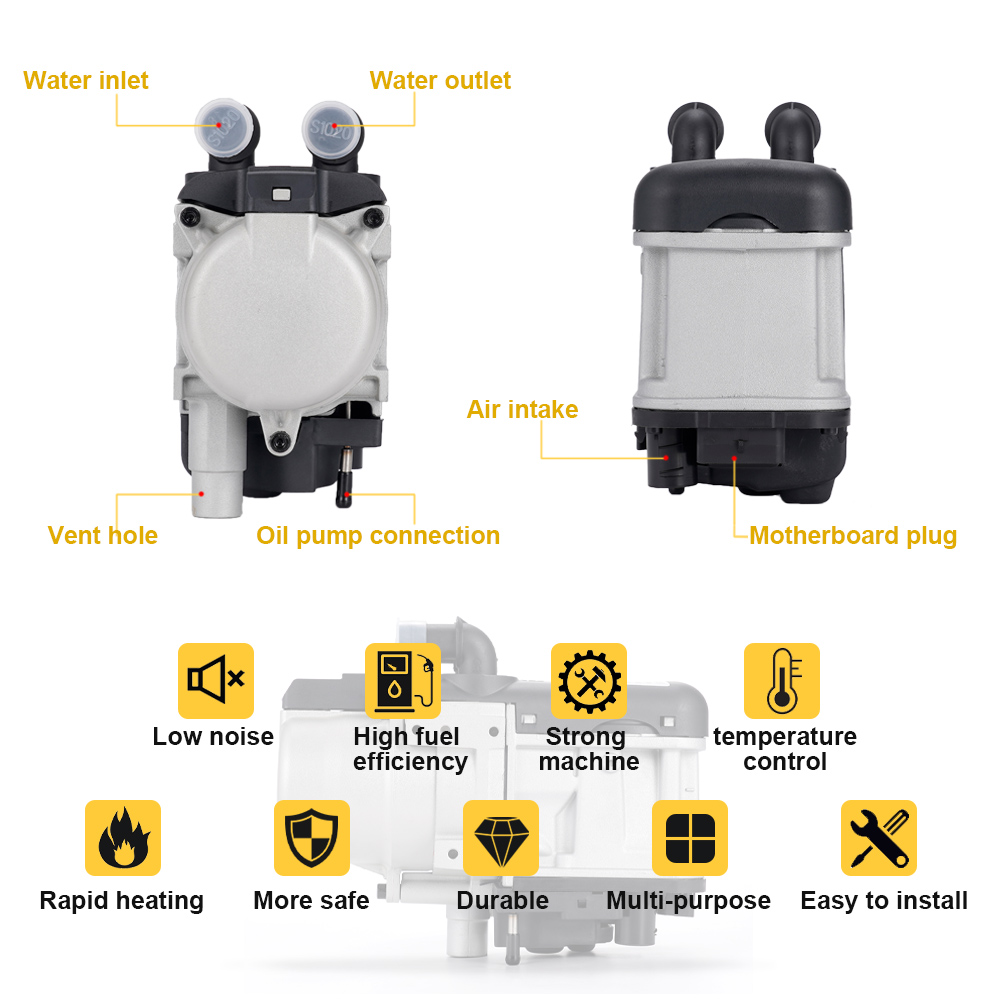 وقود الديزل والسخان السائل ، ج - مراجعة Rv Diesel Heater 12V وسعره