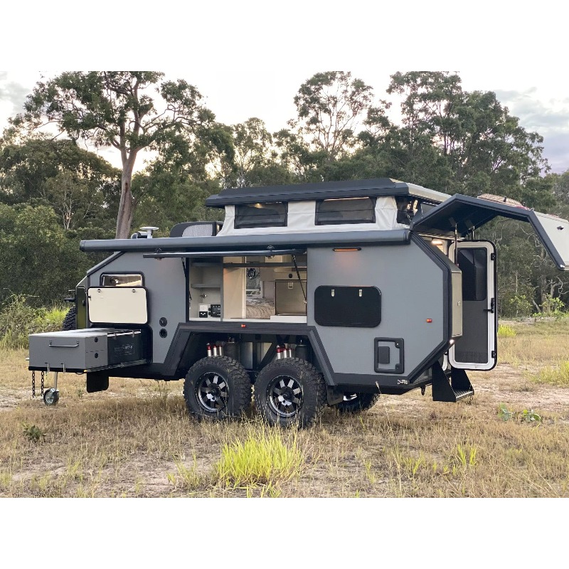 مقطورة تخييم منبثقة من الألياف - مراجعة Camper Trailer Suspension Independent وسعره