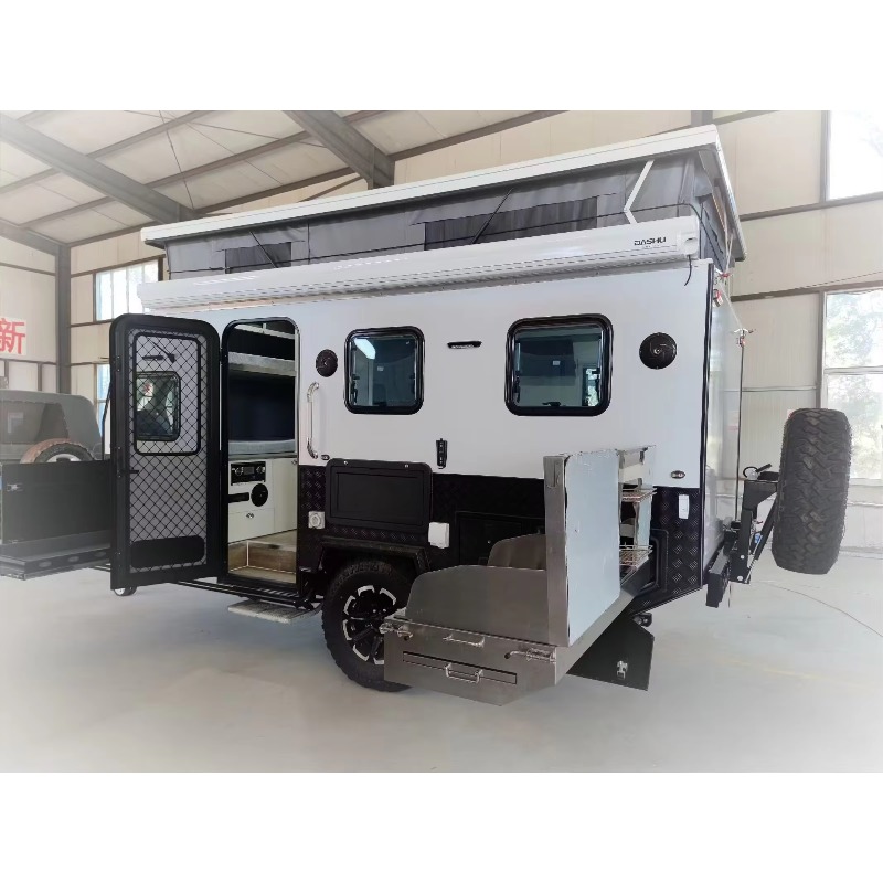 مقطورة تخييم مدمجة KE5 Pop Top - مراجعة Camper Trailer Kitchen Slide وسعره