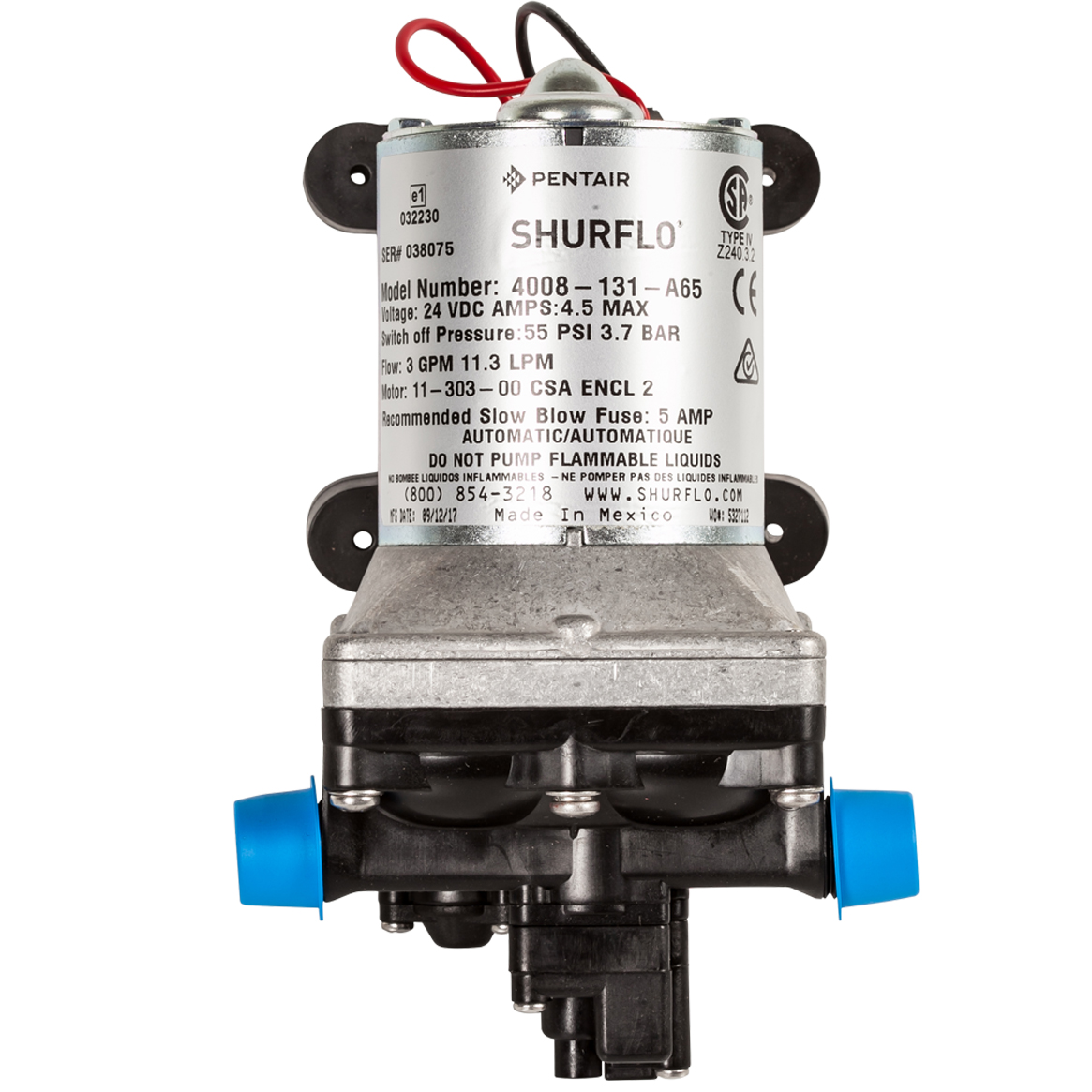 مضخة شورفلو باي باس 4008-101-A - مراجعة Rv Water Pump 12V 55Psi وسعره