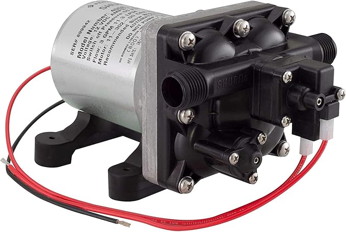 مضخة شورفلو باي باس 4008-101-A - مراجعة Rv Water Pump 12V 55Psi وسعره
