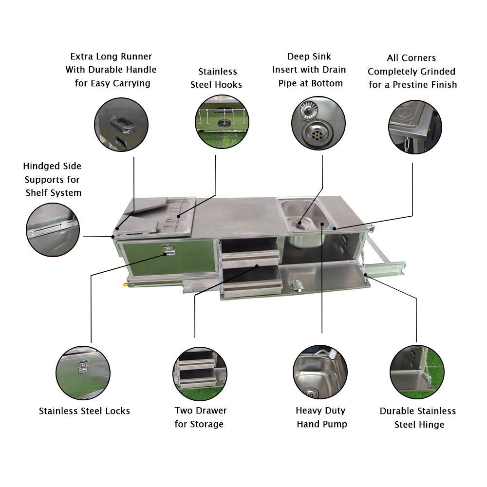 ملحقات المطبخ المصنوعة من الفو - مراجعة Camper Trailer Kitchen Slide وسعره