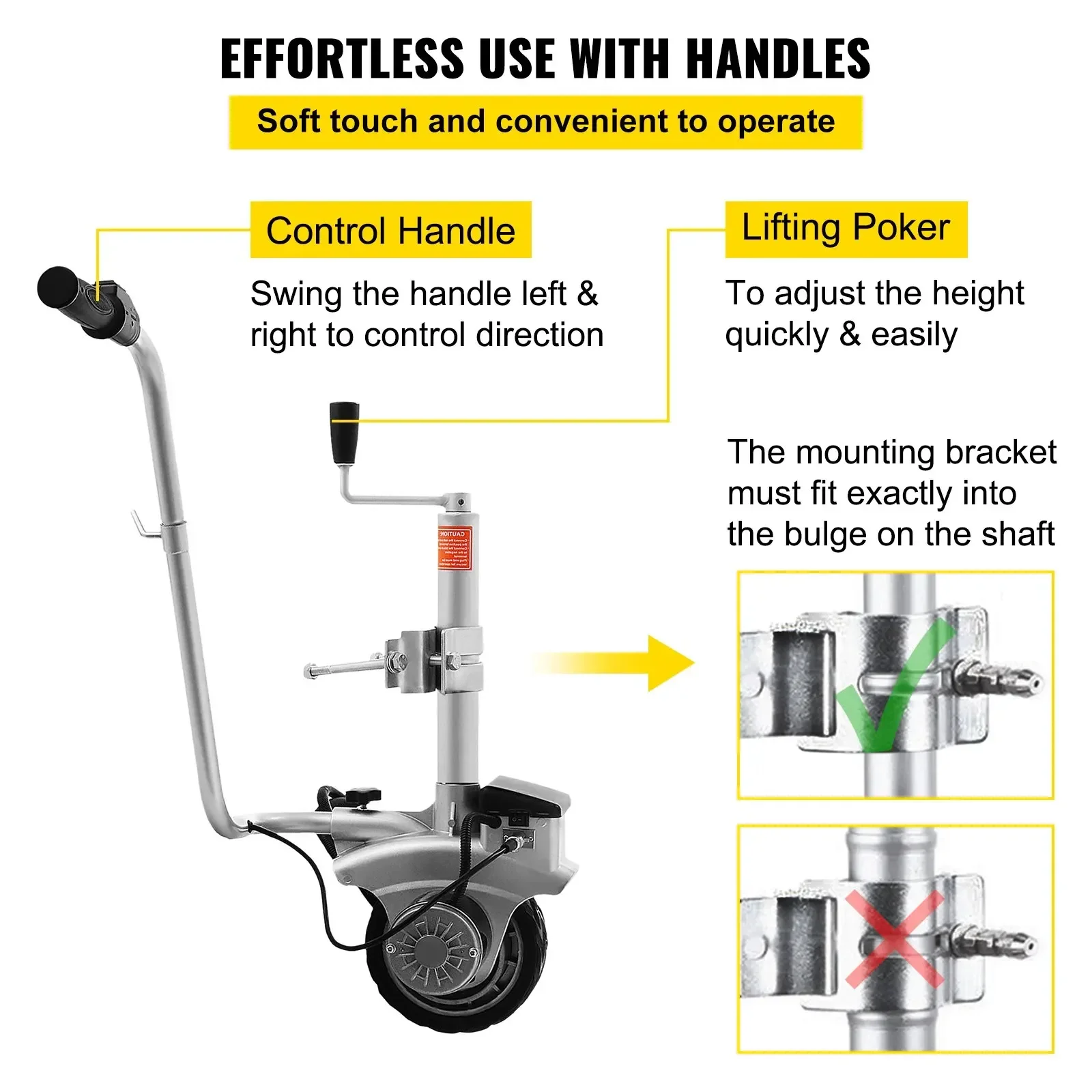 SIHAO 350 واط 12 فولت بمحركات  - مراجعة Camper Trailer Jockey Wheel وسعره