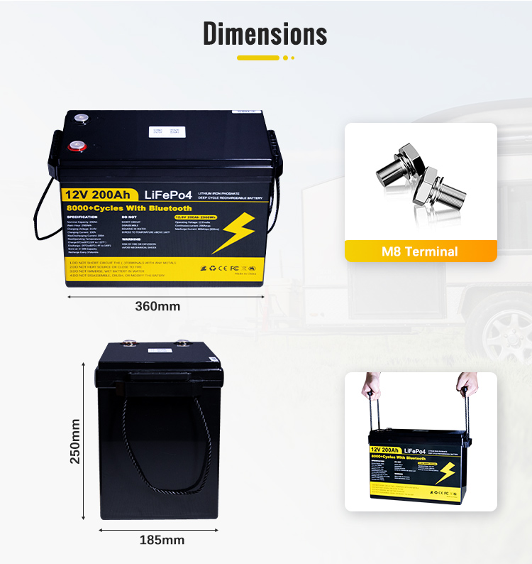 بطارية ليثيوم فوسفات الحديد (L - مراجعة Rv Lithium Battery 200Ah وسعره